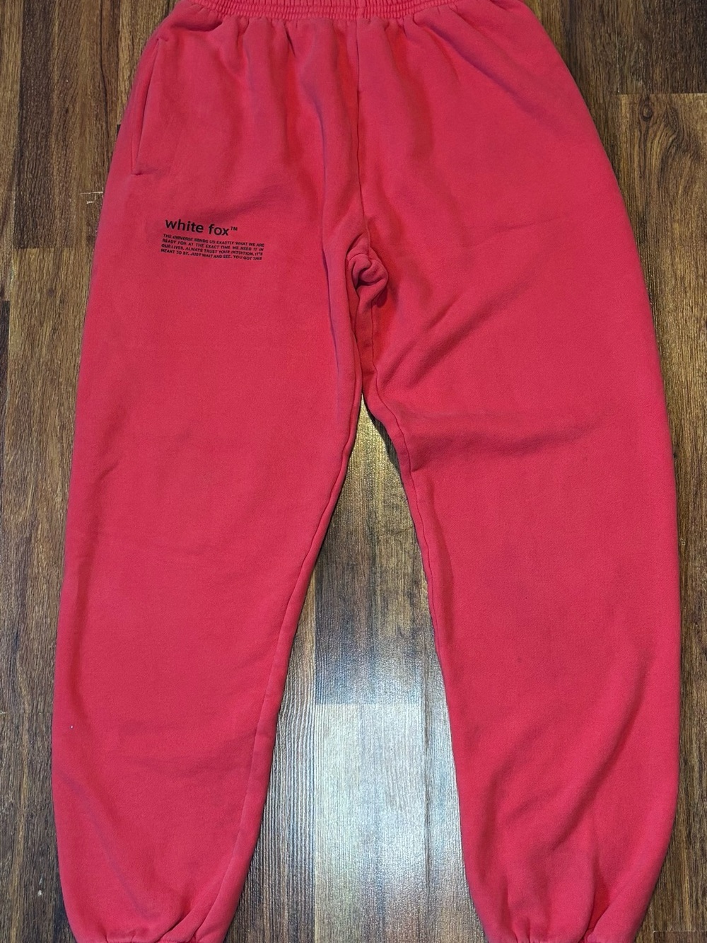 White Fox Boutique Red Cozy Fleece Joggers